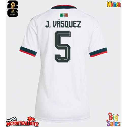 Mexico Johan Vasquez #5 Replica Away Stadium Shirt for Women World Cup 2026 Short Sleeve